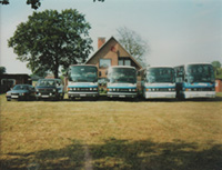 1987 kam der erste Bus mit eingebauter Toilette in den Fuhrpark.